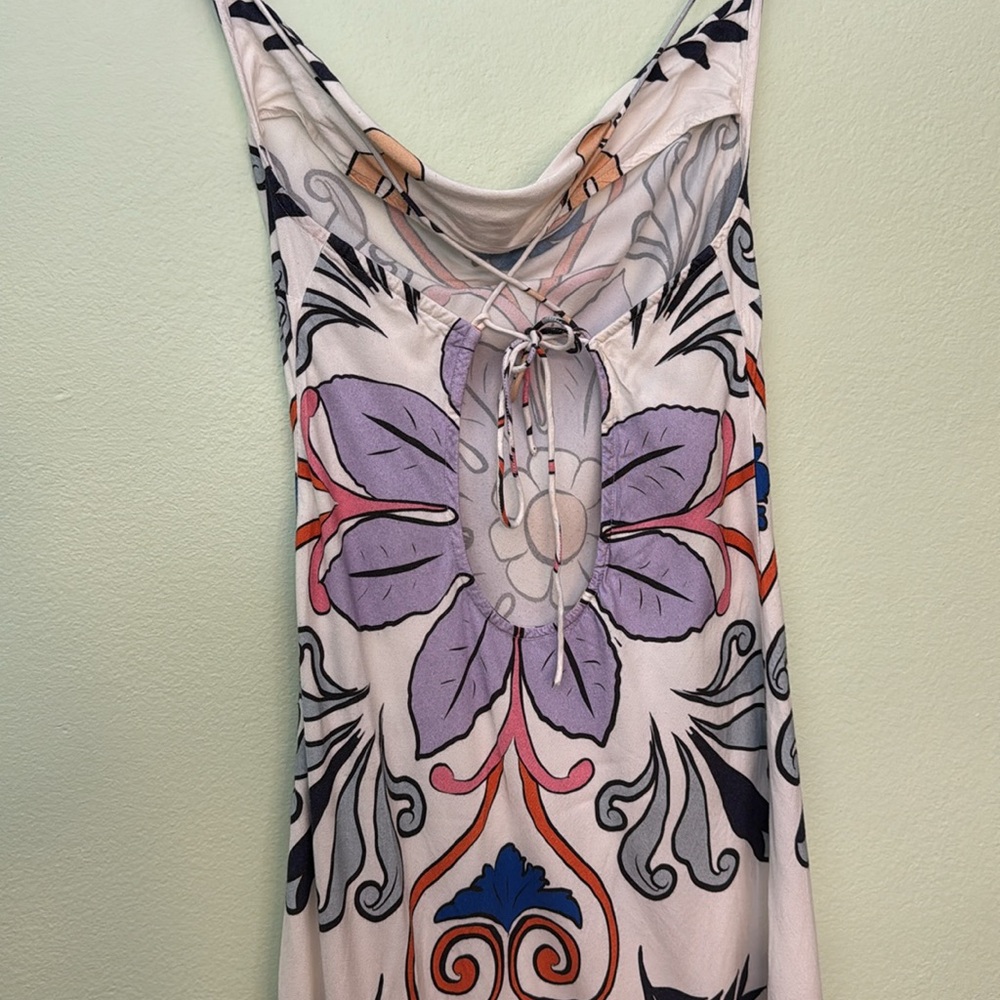 Carolina K slip dress Floral Print Maxi size L - Picture 12 of 15